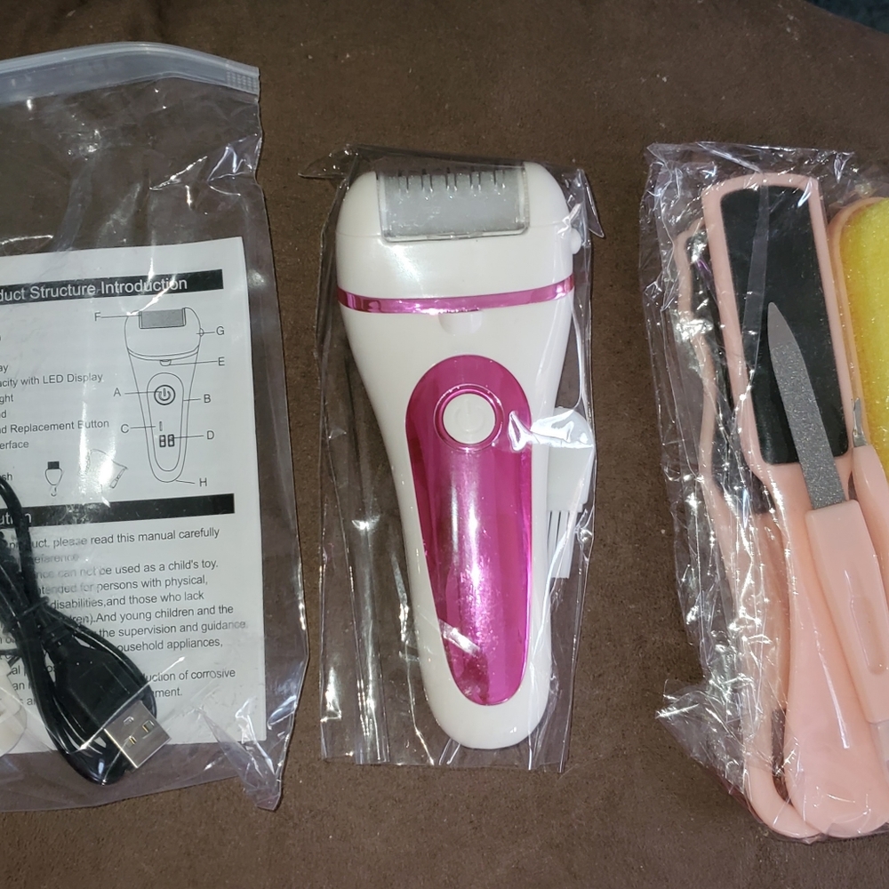 Electric 2 speed Callus remover Pedicure Kit